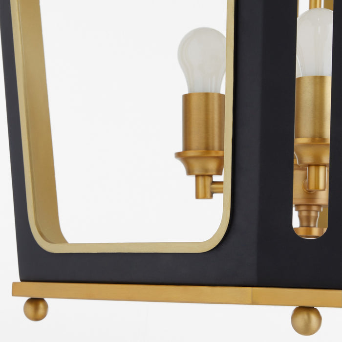 Quorum - 840-8-5947 - Eight Light Pendant - Loire - Matte Black|Brushed Brass
