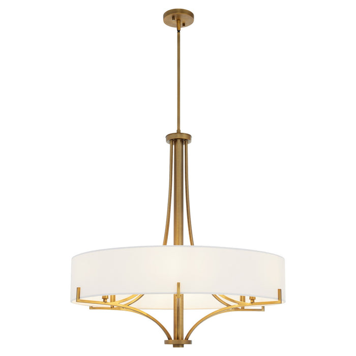 Quorum - 841-6-47 - Six Light Pendant - Imperial - Brushed Brass