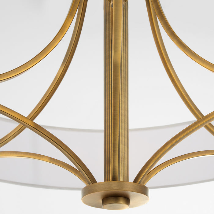 Quorum - 841-6-47 - Six Light Pendant - Imperial - Brushed Brass