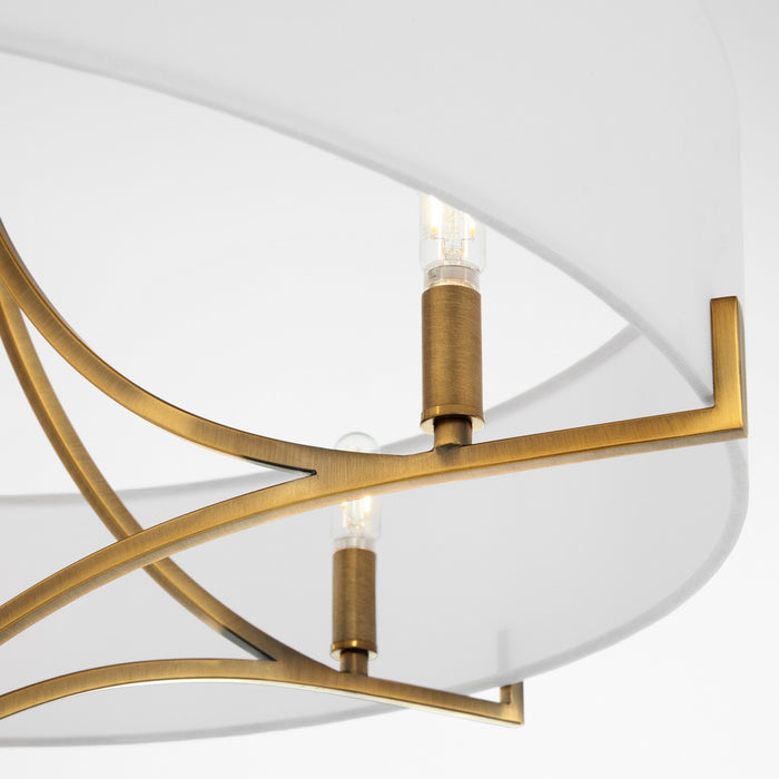 Quorum - 841-6-47 - Six Light Pendant - Imperial - Brushed Brass