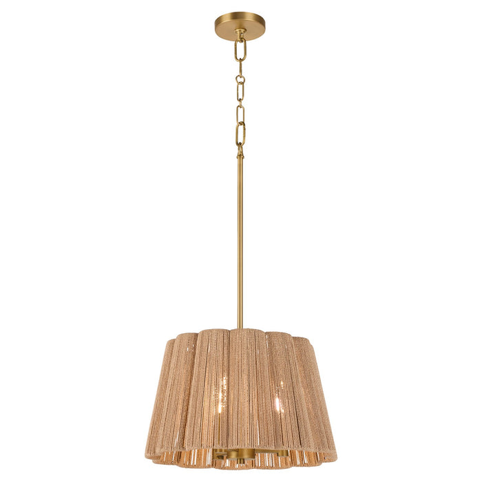 Quorum - 851-3-47 - Three Light Pendant - Anton - Brushed Brass