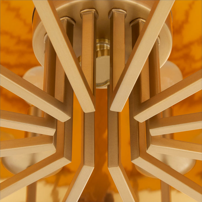 Quorum - 8562-12-80 - 12 Light Pendant - Karnes - Aged Brass