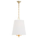 Quorum - 8562-3-80 - Three Light Pendant - Karnes - Aged Brass