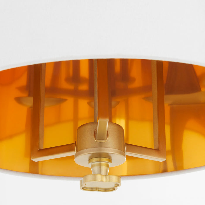 Quorum - 8562-3-80 - Three Light Pendant - Karnes - Aged Brass