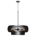 Quorum - 8905-6-59 - Six Light Pendant - Harrelson - Matte Black