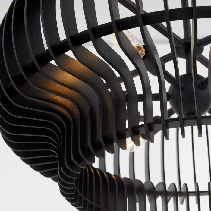 Quorum - 8905-6-59 - Six Light Pendant - Harrelson - Matte Black