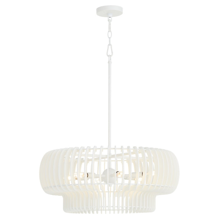 Quorum - 8905-6-8 - Six Light Pendant - Harrelson - Studio White