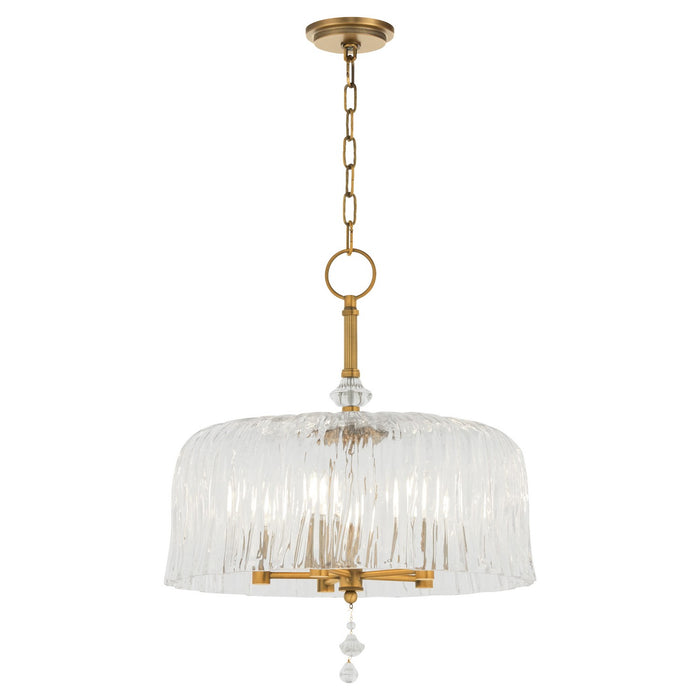 Quorum - 893-5-47 - Five Light Pendant - Meriam - Brushed Brass