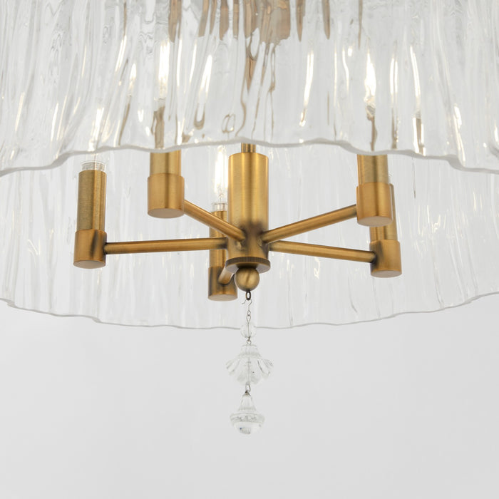Quorum - 893-5-47 - Five Light Pendant - Meriam - Brushed Brass