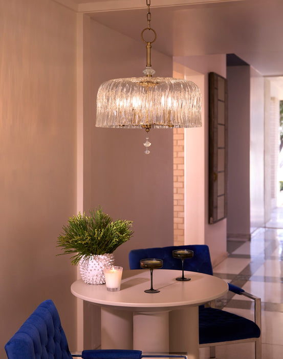 Quorum - 893-5-47 - Five Light Pendant - Meriam - Brushed Brass