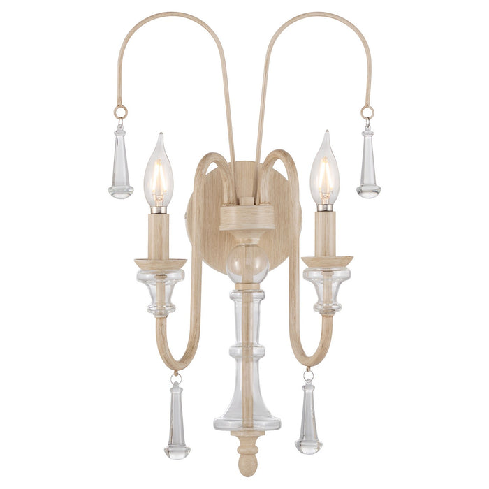 Quorum - 585-2-52 - Two Light Wall Mount - Clasica - Washed Oak