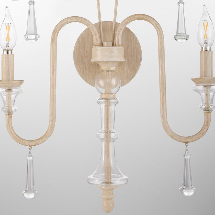 Quorum - 585-2-52 - Two Light Wall Mount - Clasica - Washed Oak