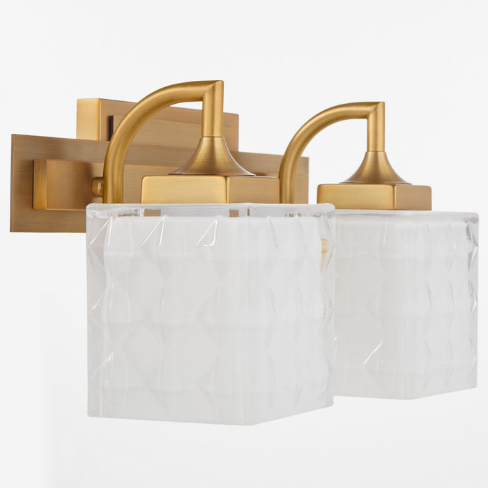 Quorum - 5502-2-47 - Two Light Vanity - Diamonte - Brushed Brass