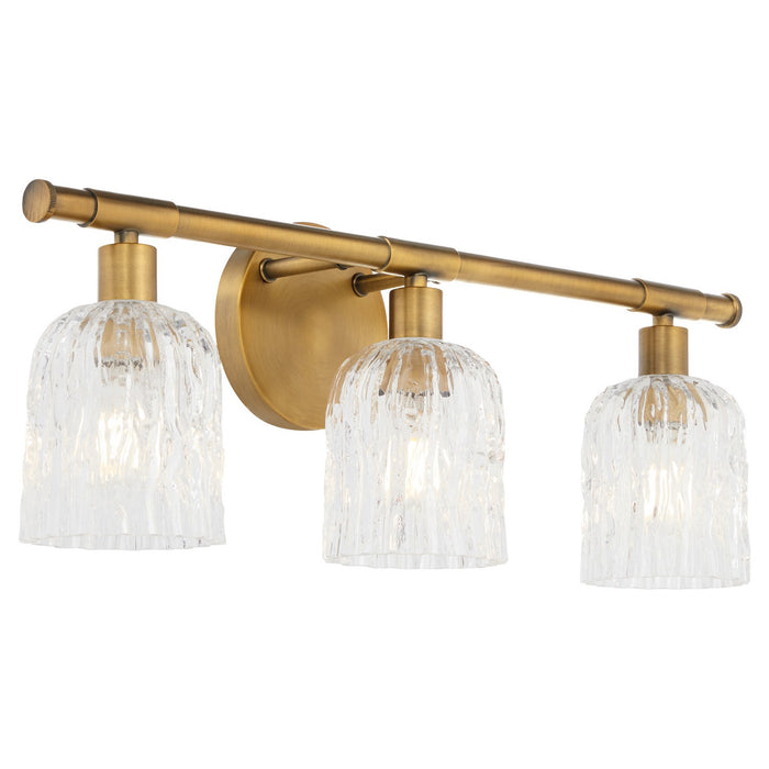 Quorum - 593-3-47 - Three Light Vanity - Meriam - Brushed Brass