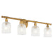 Quorum - 593-4-47 - Four Light Vanity - Meriam - Brushed Brass