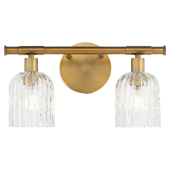 Quorum - 593-2-47 - Two Light Wall Mount - Meriam - Brushed Brass