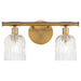 Quorum - 593-2-47 - Two Light Wall Mount - Meriam - Brushed Brass