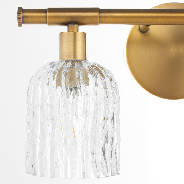 Quorum - 593-2-47 - Two Light Wall Mount - Meriam - Brushed Brass