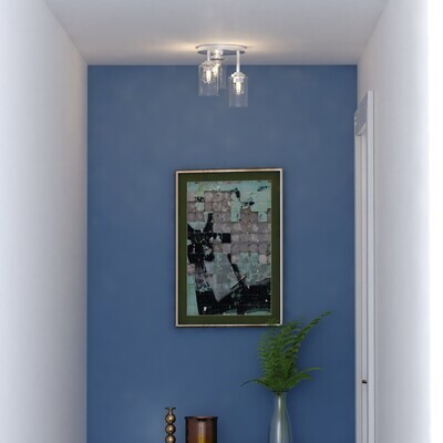 Vaxcel - C0327 - Three Light Flush Mount - Park Ridge - Satin Nickel