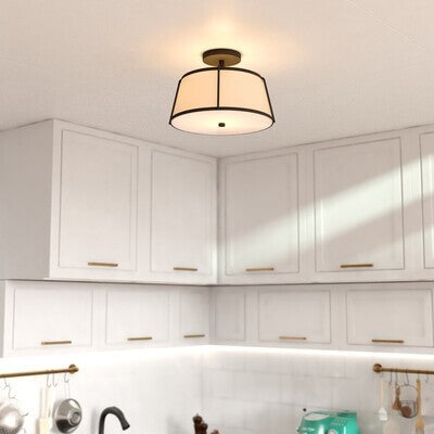 Vaxcel - C0329 - Two Light Semi-Flush Mount - Marion - Matte Black