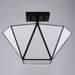 Vaxcel - C0330 - Two Light Semi-Flush Mount - Burnett - Matte Black