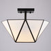 Vaxcel - C0330 - Two Light Semi-Flush Mount - Burnett - Matte Black