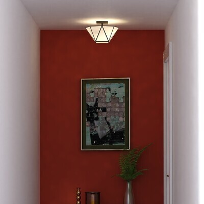 Vaxcel - C0330 - Two Light Semi-Flush Mount - Burnett - Matte Black