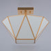 Vaxcel - C0331 - Two Light Semi-Flush Mount - Burnett - Muted Brass