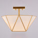 Vaxcel - C0331 - Two Light Semi-Flush Mount - Burnett - Muted Brass