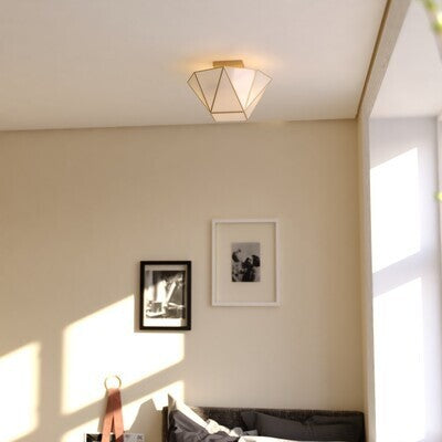 Vaxcel - C0331 - Two Light Semi-Flush Mount - Burnett - Muted Brass