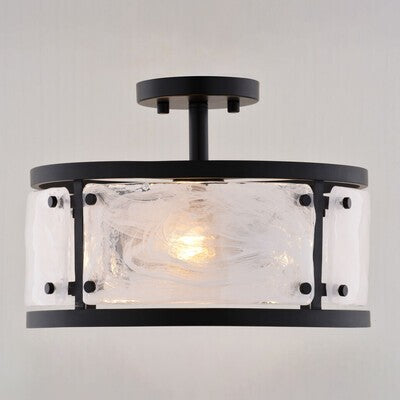 Vaxcel - C0333 - Three Light Semi-Flush Mount - Wilder - Matte Black