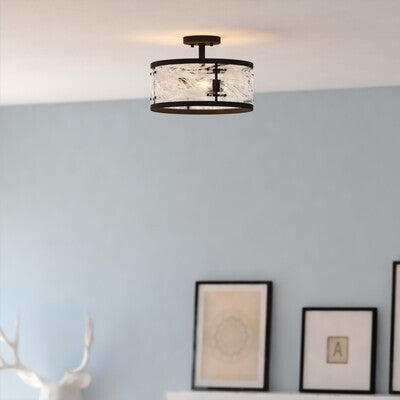 Vaxcel - C0333 - Three Light Semi-Flush Mount - Wilder - Matte Black