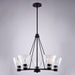 Vaxcel - H0309 - Five Light Chandelier - Dalton - Matte Black