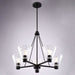 Vaxcel - H0309 - Five Light Chandelier - Dalton - Matte Black