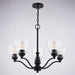 Vaxcel - H0311 - Five Light Chandelier - Bellwood - Matte Black