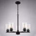 Vaxcel - H0313 - Five Light Chandelier - Park Ridge - Matte Black