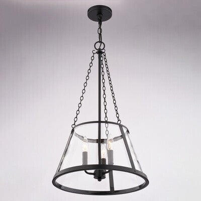 Vaxcel - P0437 - Three Light Pendant - Rochester - Matte Black
