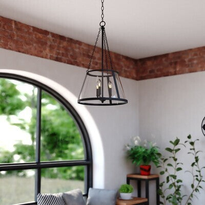 Vaxcel - P0437 - Three Light Pendant - Rochester - Matte Black
