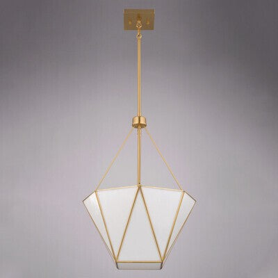 Vaxcel - P0439 - Three Light Pendant - Burnett - Muted Brass