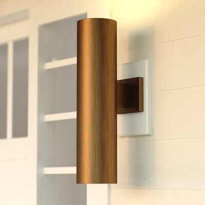 Vaxcel - T0789 - Two Light Outdoor Wall Mount - Chiasso - Warm Brass