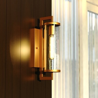 Vaxcel - T0791 - One Light Outdoor Wall Mount - Morgan Park - Warm Brass