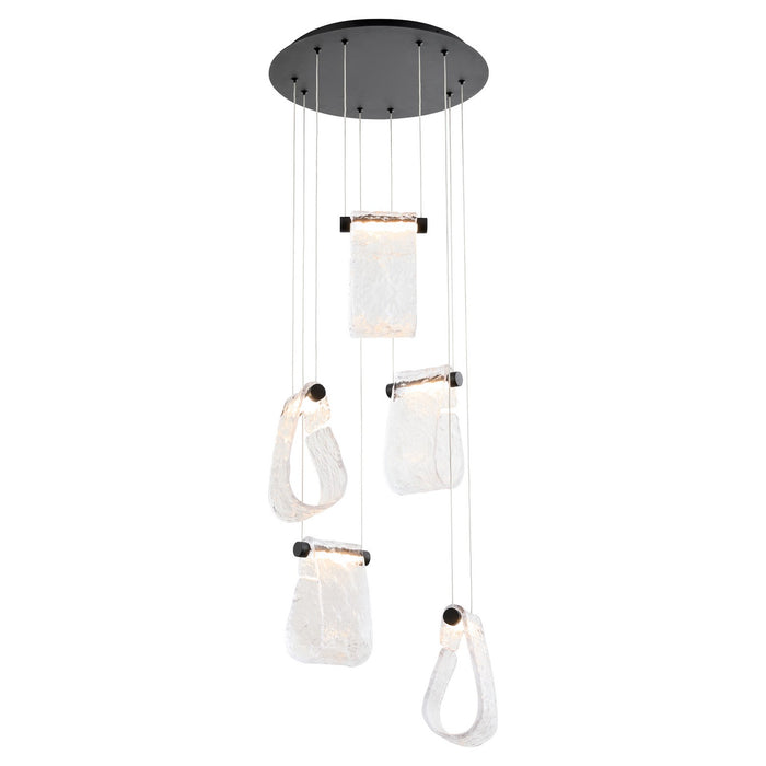 Oxygen - 3-6102-15 - LED Pendant - Veer - Black
