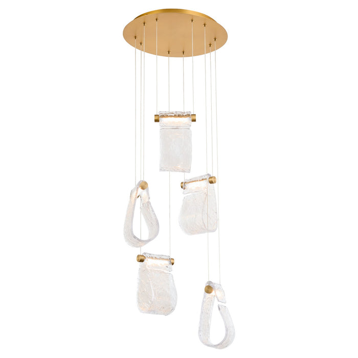 Quorum - 3-6102-40 - LED Pendant - Veer - Aged Brass