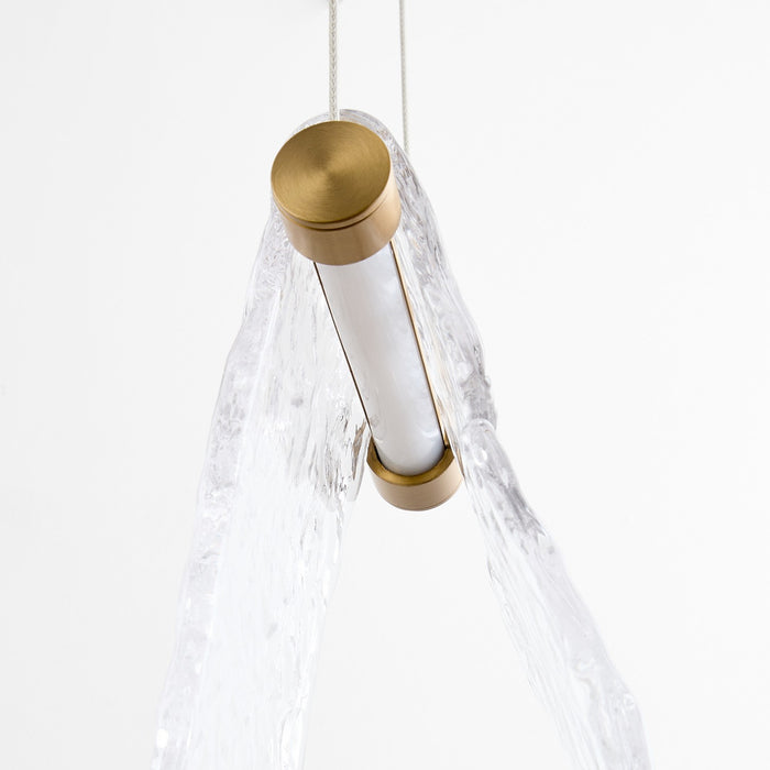 Oxygen - 3-6102-40 - LED Pendant - Veer - Aged Brass