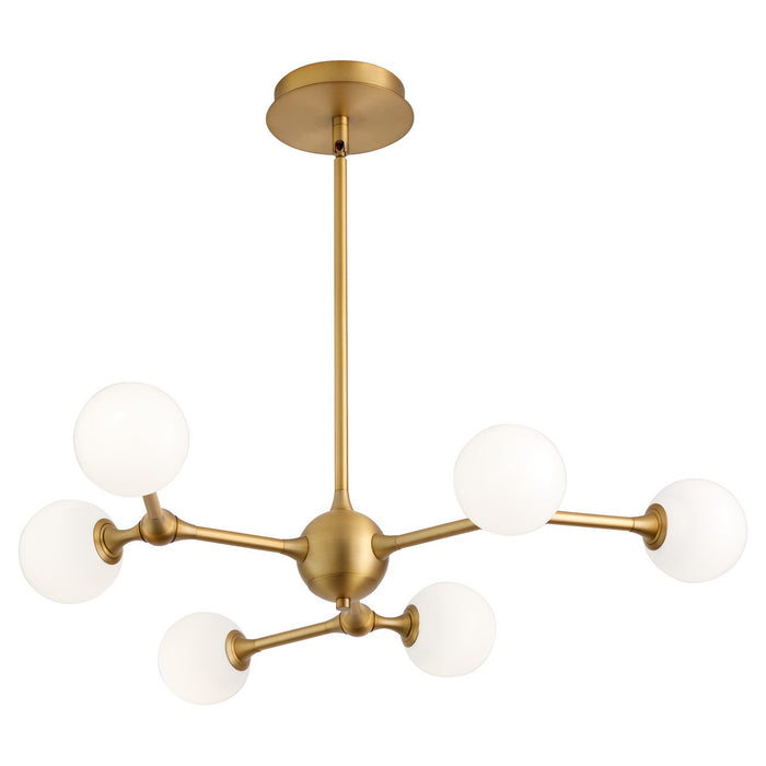 Quorum - 3-646-56 - LED Chandelier - Orbe - Brushed Brass