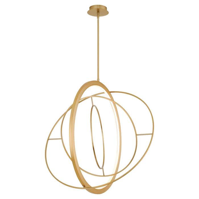 Oxygen - 3-658-40 - LED Pendant - Gallilei - Aged Brass