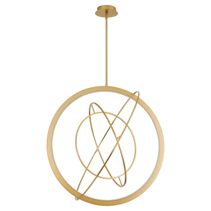 Oxygen - 3-658-40 - LED Pendant - Gallilei - Aged Brass