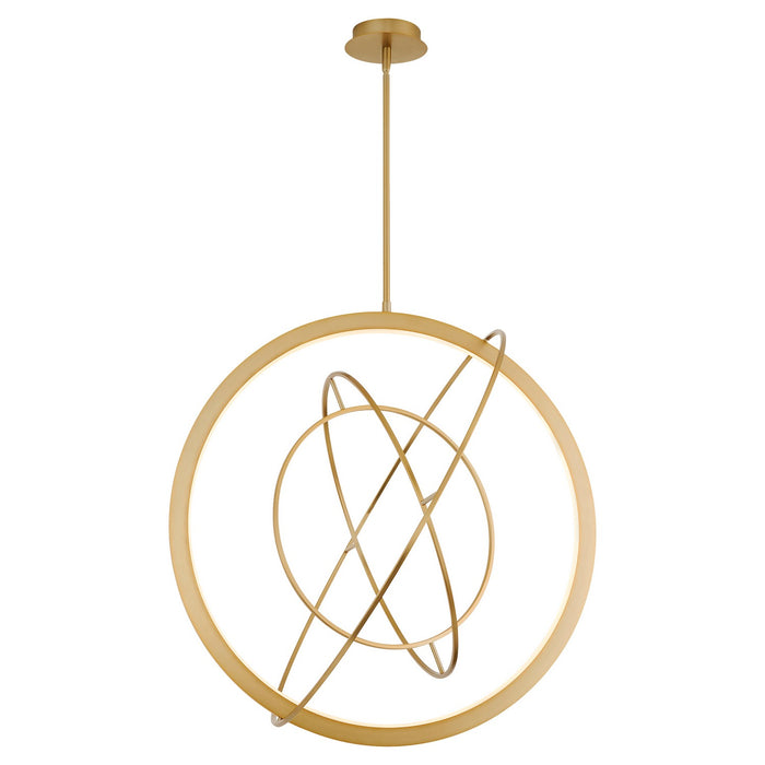 Oxygen - 3-658-40 - LED Pendant - Gallilei - Aged Brass