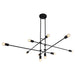 Quorum - 3-697-15 - Ten Light Chandelier - Mika - Black