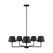 Visual Comfort Studio - DJC1265MBK - Five Light Chandelier - Ender - Midnight Black